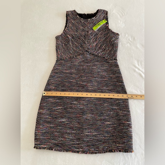 Sam Edelman Size 4 Party Rainbow Tweed Sheath Fringe Dress NWT - Picture 16 of 17